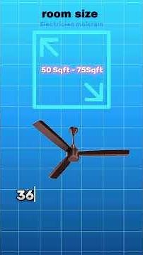 Calculate ceiling fan size like this || ceiling fan size calculation according to room size ￼#shorts