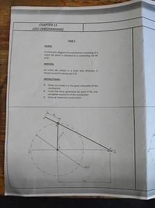 Task 1Given:A schematic diagram of a mechanism consisting of... | Filo
