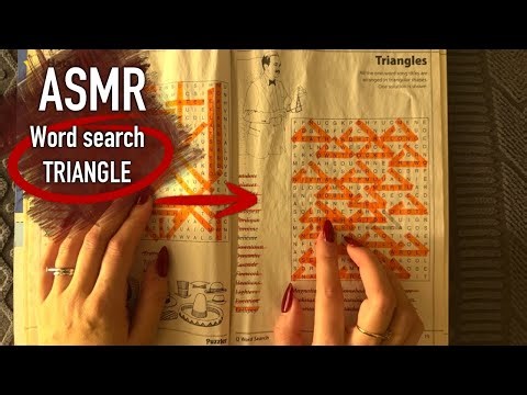 😴 Difficult TRIANGLE Word-search ASMR with clicky whispers