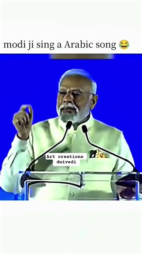 modi ji trying arabic