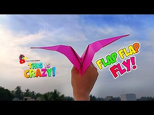 How to Make a Paper Plane that FLAPS its Wings! (Crazy Flight)