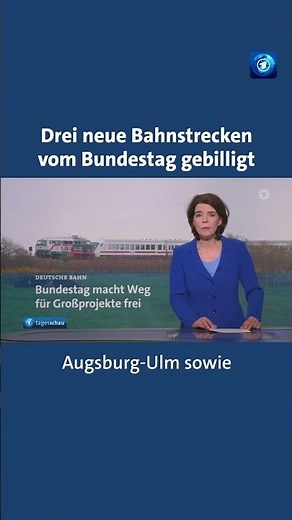 Drei neue Bahnstrecken hat der Bundestag gebilligt #tagesschau #nachrichten #bahn #zug #sylt #news