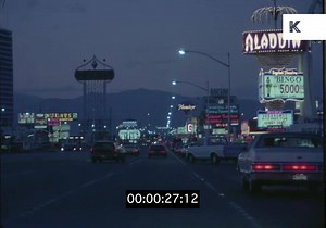 Las Vegas Strip, March 1975 – 35mm stock footage from Kino Library # CHX1259 kinolibrary.com | Vintage Las Vegas