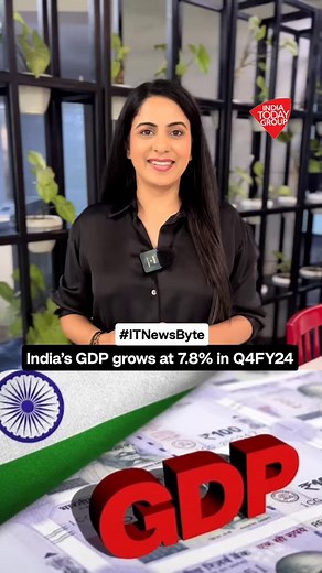 2.1K views · 28 reactions | India's GDP growth stood at 7.8% in the March quarter, while the full-year growth has been pegged at 8.2%. #ITNewsByte #GDP #Economy #India (Sakshi Batra) | India Today | Facebook
