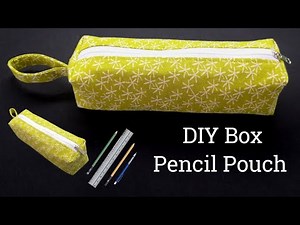 DIY Box Pencil Case | Zippered Box Pouch Sewing Tutorial | Multipurpose Zipper Pouch | Pencil Pouch