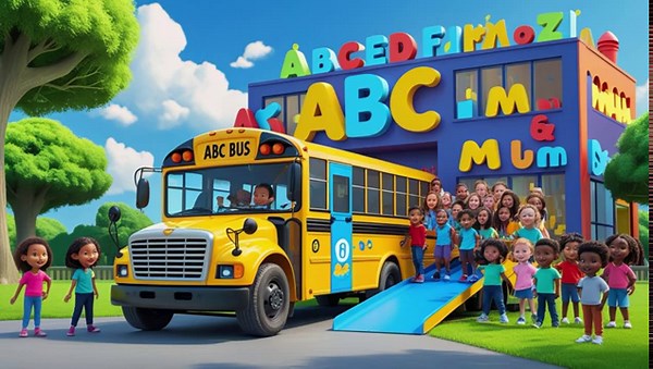 The ABC Bus Stops at the Letter Factory | Nursery Rhymes & Kids Songs