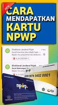 Cara mendapatkan kartu npwp secara online ● Cara cetak kartu npwp digital
