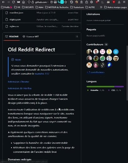 #Old Reddit Redirect pour #Firefox et #Chrome v 2.1.0