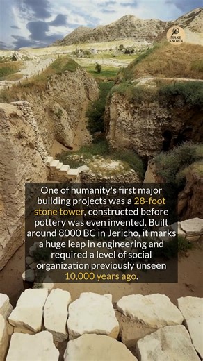 81K views · 1.1K reactions | One of the worlds oldest stone towers was built 10000 years ago in Jericho. #history #archaeology #ancienthistory | Make Known | Facebook