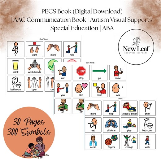 PECS Book (digital Download) | Autism Communication | Picture/special Education - Etsy