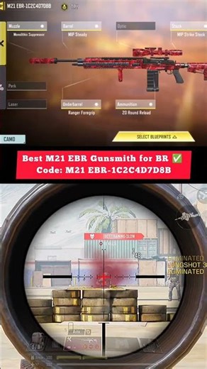 Best M21 EBR Loadout for BR 🔥 2026 | Best Sniper Attachments & Gunsmith | COD Mobile