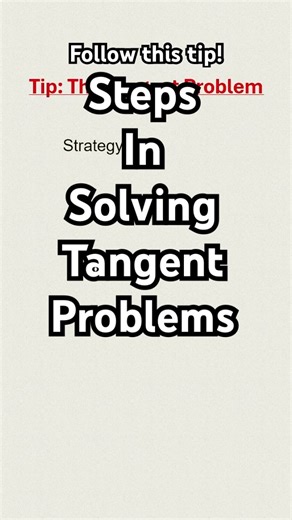 Tip on how to solve slope of tangent problems #maths #mathematics #mathstricks