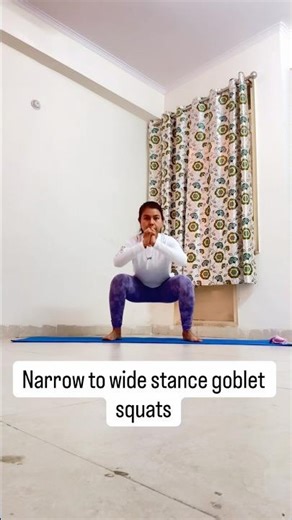 Narrow → Wide Goblet Squat 🍑💪 — Full Leg Burn in 30 Sec! #shorts #shortsfeed