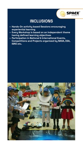 SPACE Explorers’ Workshops provide engaging sessions focusing on astronomy and space science 🚀 tailored for diverse educational environments like schools, institutes and community groups. The aim is to raise awareness about the importance of astronomy in our lives 💫 These workshops bridge the gap between theory and real-world applications, fostering curiosity and multidisciplinary learning beyond textbooks ✨ Explore the multitude of advantages awaiting you: -Participation in National & Interna