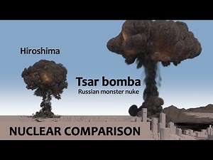 Comparison of Nuclear Bomb Explosions in a Megalopolis - 3D AI Simulation