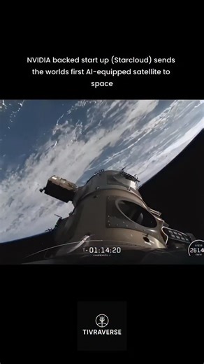 Tivraverse on Instagram: "This isn’t just another satellite launch it’s a glimpse into the future of space + AI 🚀🤖 Starcloud, a startup in NVIDIA’s Inception program, has launched Starcloud-1 aboard a SpaceX Falcon 9 (Nov 2, 2025) and it’s carrying something the world has never seen in orbit before: 🟡 The first-ever NVIDIA H100 GPU in space At just 60 kg, this satellite packs nearly 100× more onboard computing power than previous missions turning a satellite into a true edge-AI supercomputer.