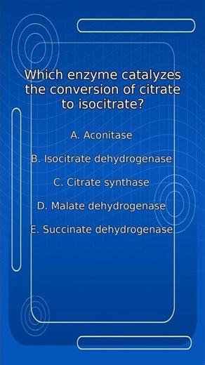 Which enzyme catalyzes the conversion of citrate to isocitrate