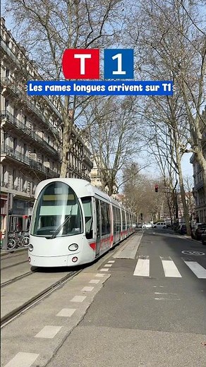 🚊The T1 line with long trams! #tcl #lyon #tramway #mobility