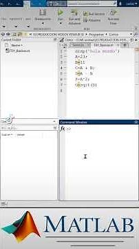 Operaciones básicas en MATLAB #maths #holamundo #programacion