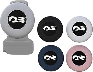 [4 Pack] Princess Ocean Medallion Watch Adapters - Silicone Cruise Accessories Holder for Carnival Ocean Medallion (2023, 2024, 2025), Fits Watch Wristbands - Black, White, Pink, Dark Blue