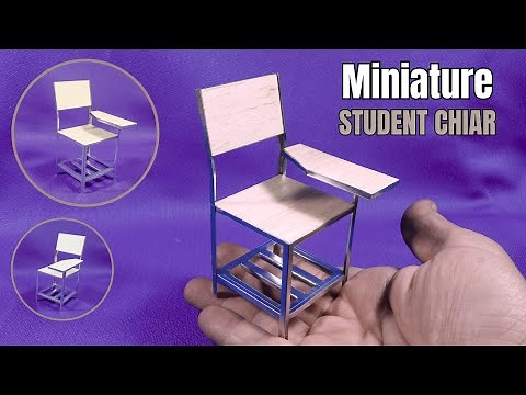 EASY handmade 1:12 Miniature student chair - DIY Miniature chair