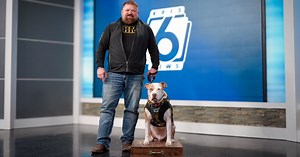 Up-and-coming Social Media Sensations: Rockport veteran and pit bull service dog inspiring multitudes