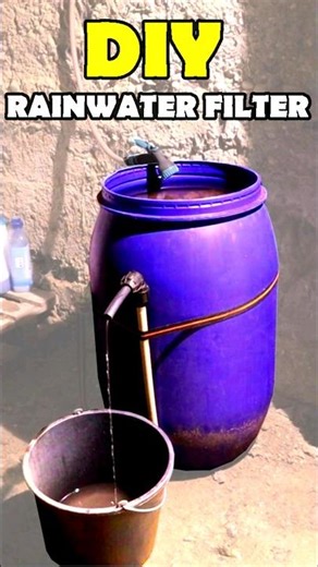 DIY Homemade Rainwater Filter #shorts