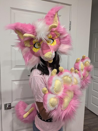 Fursuit Cosplay Alien Cat Mini Partial Mask Set - Etsy