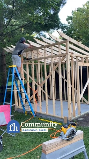 1.4M views · 11K reactions | IG: @joshallen_builds kept it clean and efficient with this sharp backyard shed build from the ground up. #diy #familyhandyman #shedbuild #backyardprojects #woodworking | Family Handyman | Facebook