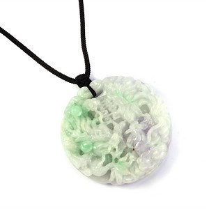 Type A Burmese Jadeite Carved Rope Necklace