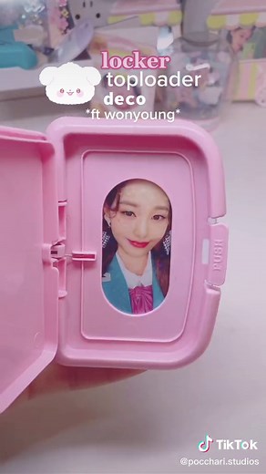 DIY Locker Toploader Deco with Wipe Lid | Kpop Stickers Craft Tutorial
