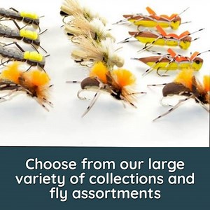 The Fly Fishing Place Trout Fly Assortment Crystal Stimulators and Royal Stimulator Rubber Legs 12 Dry Flies