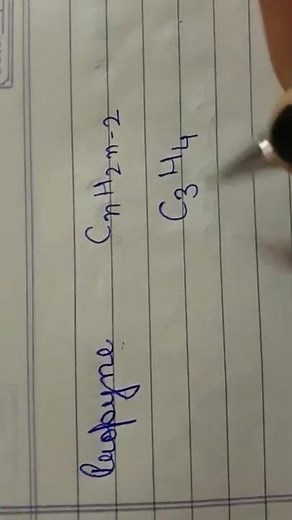 structure of propyne | C3H4 structure #alkynes #class10science #structureofpropyne #class10ncert