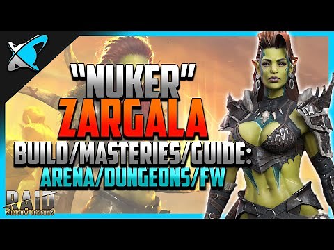 RAID: Shadow Legends | "Nuker" Zargala Build, Masteries & Guide | Arena, Dungeons & FW | 2020