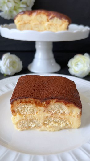 Food with Style on Instagram: "Press here for the Recipe 🤍 Brazilian Pave This dessert is easy to make and a true delight for all sweet tooths! 🥰 📝 Ingredients: • 16-17 ladyfinger biscuits • 400g sweetened condensed milk (1 can) • 300ml milk • 200ml cream (liquid) • 3 tbsp cornstarch • 3 egg yolks • 1 tsp vanilla extract For the Chocolate Ganache: • 75g chopped chocolate • 75ml heavy cream 🤍 Preparation: 1. Prepare the pudding by whisking the egg yolks, cornstarch, and a small amount of milk