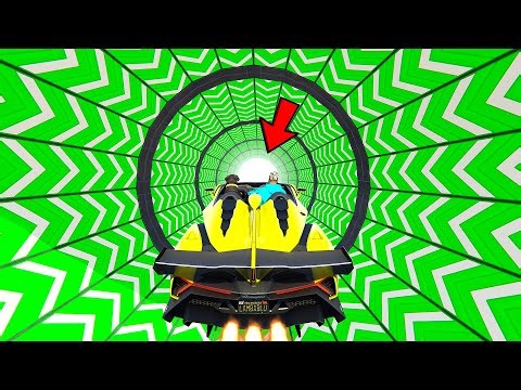 RACING in LAMBORGHINI is SUPER FUN with CHOP & BOB (GTA 5 IMPOSSIBLE PARKOUR RACE CHALLENGE)