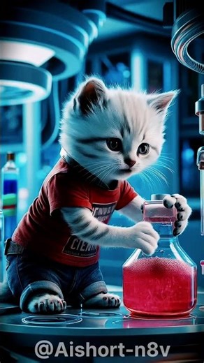 Cat Scientists Blow Up the School Lab! 😂🐱💥 #Shorts”