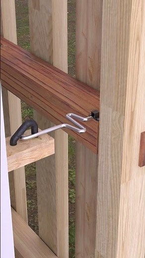 DIY Swinging Gate with a Push-Lock Mechanism