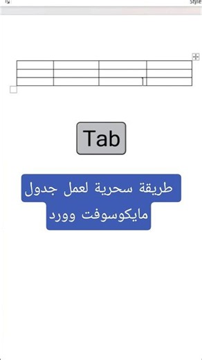 عمل جدول بطريقة احترافية مايكوسوفت وورد #تكنوسكور #tecnoscore