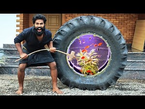 Jcb Tire Aquarium Making Part 2 | Ya It's Working !!! | സംഭവം ശെരിയാക്കി മച്ചാനെ | M4 TECH |