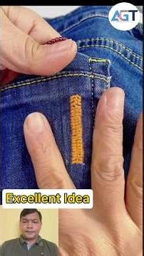how to repair jeans | sewing tips and tricks | beginner sewing tutorials | diy sewing #youtubeshorts