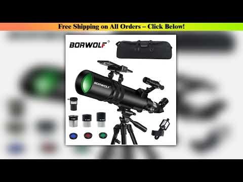 BORWOLF 90600 Astronomical Telescope, High Power Large Aperture 90MM HD Professional for Deep