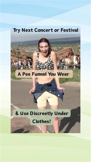 Female Hack to Pee in a Concert Crowd While Dressed. Rave / Festival Must-Have For Discreet Relief!