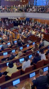 Two Israeli MPs were ejected from its parliament for holding up signs calling for Donald Trump to recognise Palestine. Ayman Odeh and Ofer Cassif from the anti-war Hadash-Ta’al party were forcibly removed to jeers and boos from fellow Knesset members. Trump quipped that the ejection was “very efficient". The vast majority of Israeli MPs have backed Netanyahu's war, with Odeh and Cassif among the few dissenting voices. | The National