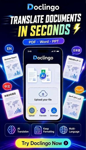 Translate Documents in Seconds with Doclingo ⚡