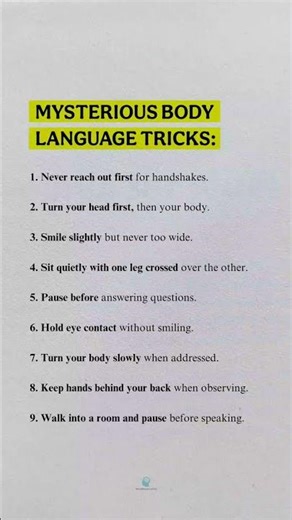 💫 Mysterious Body Language Tricks You Must Know! 🕶️