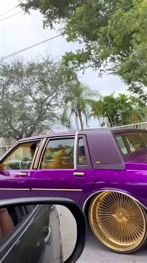 Sudamar Slidin in the Candy Purple Chevy Box on Gold 24’s Daytons