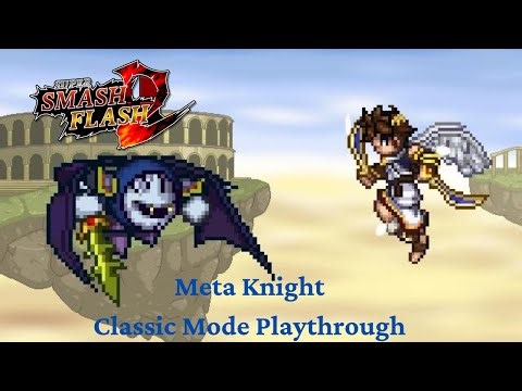 Super Smash Flash 2 - Meta Knight Classic Mode Playthrough