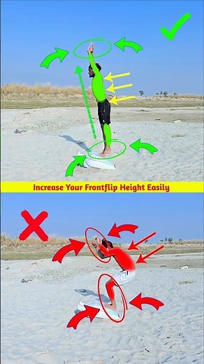 How to Increase Height in Your Frontflip #frontflip #gymnastics #parkour #acrobatics