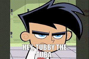 Boy: hey, Tubby the tuba.